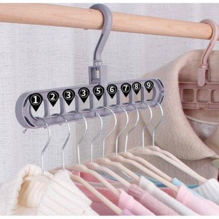 [giasoc]  Móc treo quần áo sáng tạo 9 lỗ 4 11
