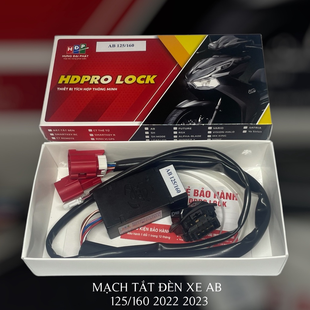 Mạch tắt đèn xe AB 125/160 2022 2023 Chính hãng HDPRO - Tích hợp Passing - BH 2 năm