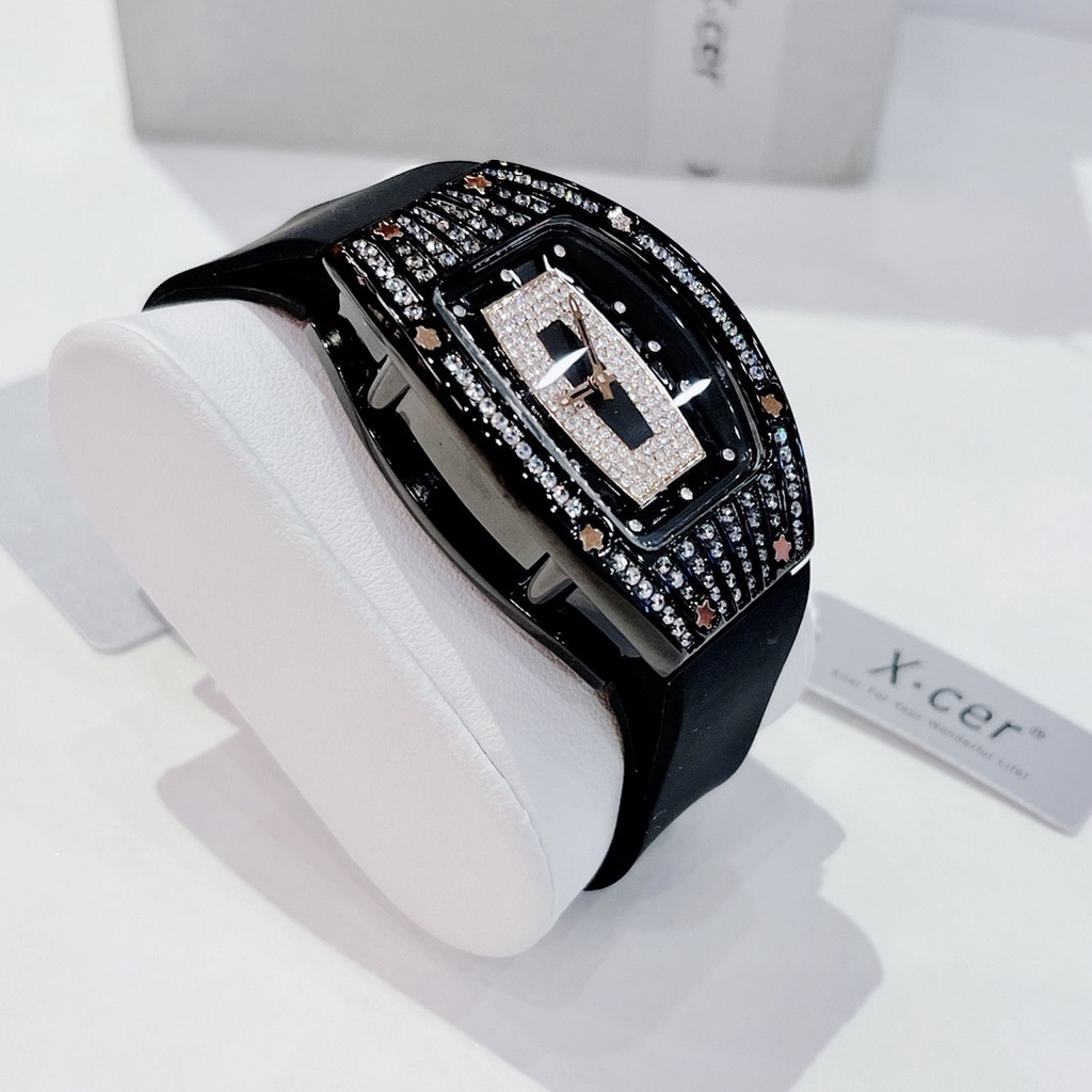 Đồng Hồ Xcer Nữ Silicon Đen 36mm B0610