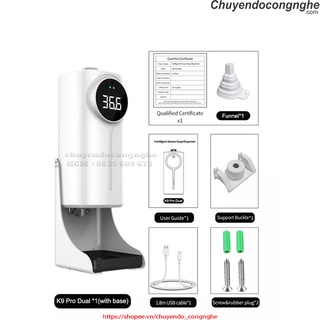 Máy Rửa Tay tích hợp nhiệt kế đo thân nhiệt tự động K9 Pro DUAL Tiếng Việt ( CDCN_43 )