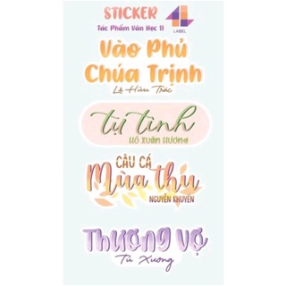 Sticker tiêu đề văn học lớp 11(cả năm)