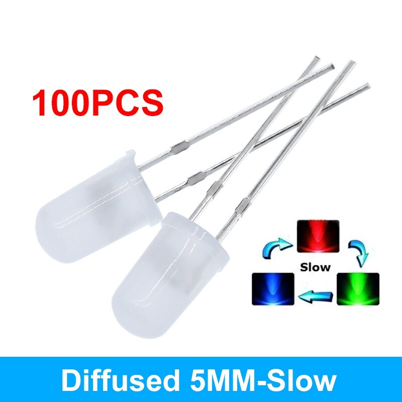 Set 10 Điốt Đèn LED F5 5mm Nhiều Màu Sắc Chuyên Dụng