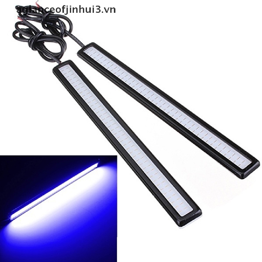 Đèn LED DRL Siêu Sáng Chống Thấm Nước DC 12V 17CM Màu Xanh Dương Cho Xe Hơi