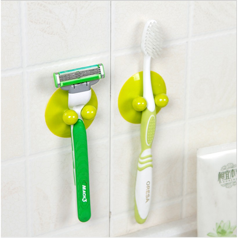 Combo 2 kẹp hút chân không treo bàn chải, treo đồ đa năng tiện dụng - DMA store