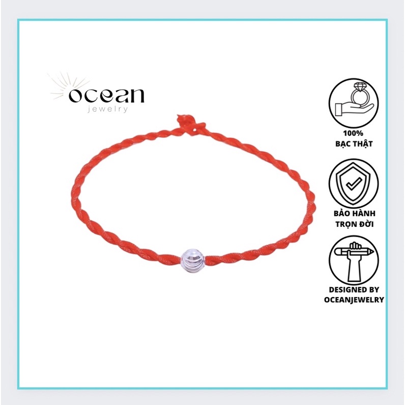 vòng tay chỉ đỏ may mắn⚡HOT DEALS⚡vòng tay bạc nữ,vòng tay chỉ đỏ may mắn Bi Bạc 925 Dây Lụa Xoắn | BigBuy360 - bigbuy360.vn
