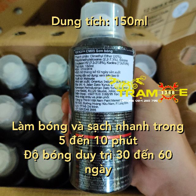 CHAI XỊT CM05 DƯỠNG BÓNG SƠN XE, PHỤC HỒI MÀU SƠN DÀO ÁO XE CỦA HÃNG SƠN SAMURAI