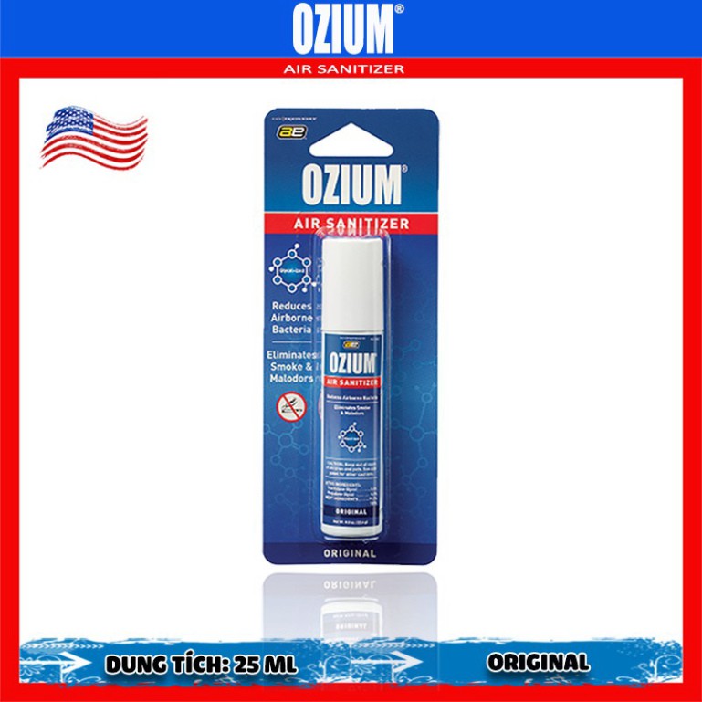 Xịt khử mùi diệt khuẩn ô tô Ozium 0.8 oz (25 ml) [Nhập khẩu Mỹ]