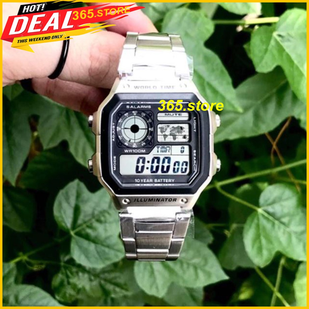 Đồng Hồ Nam AE-1200, Kiểu Dáng Classic Chống Nước, Dây Thép Không Gỉ, Bảo Hành 12 Tháng | BigBuy360 - bigbuy360.vn