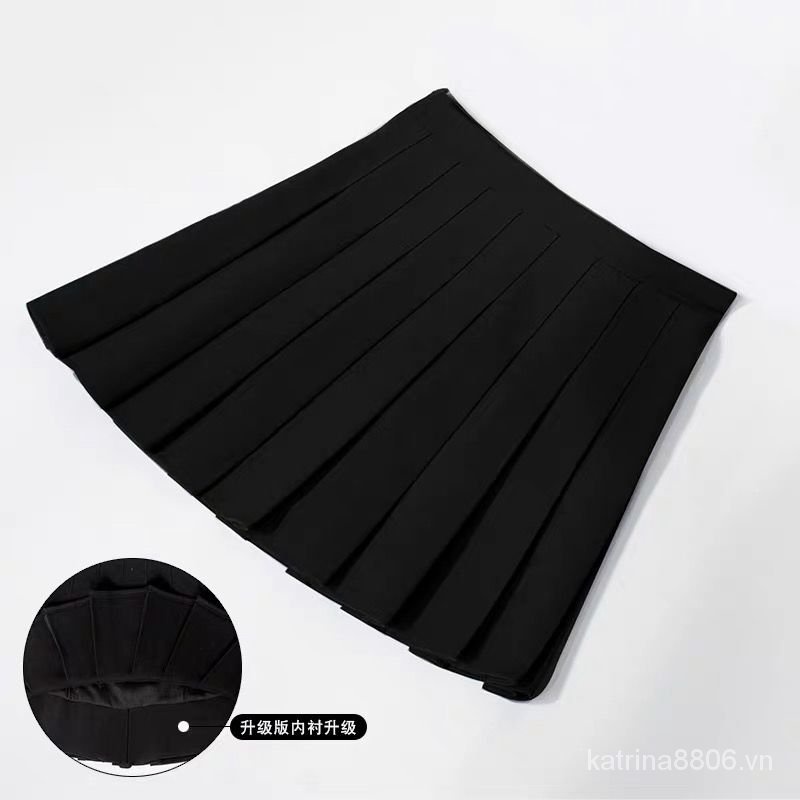 Đen Chân Váy Ngắn Lưng Cao Xếp Ly Phong Cách Hàn Quốc Thời Trang Mùa Hè Cho Nữ | BigBuy360 - bigbuy360.vn