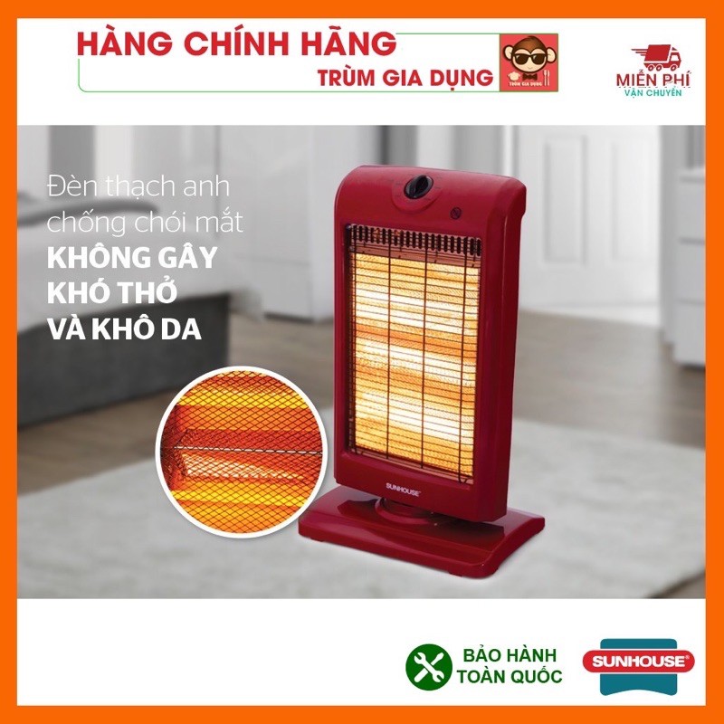 Đèn sưởi 3 bóng Sunhouse SHD7016, Máy sưởi sunhouse SHD7016, tốc độ làm ấm nhanh, tỏa nhiệt đều.