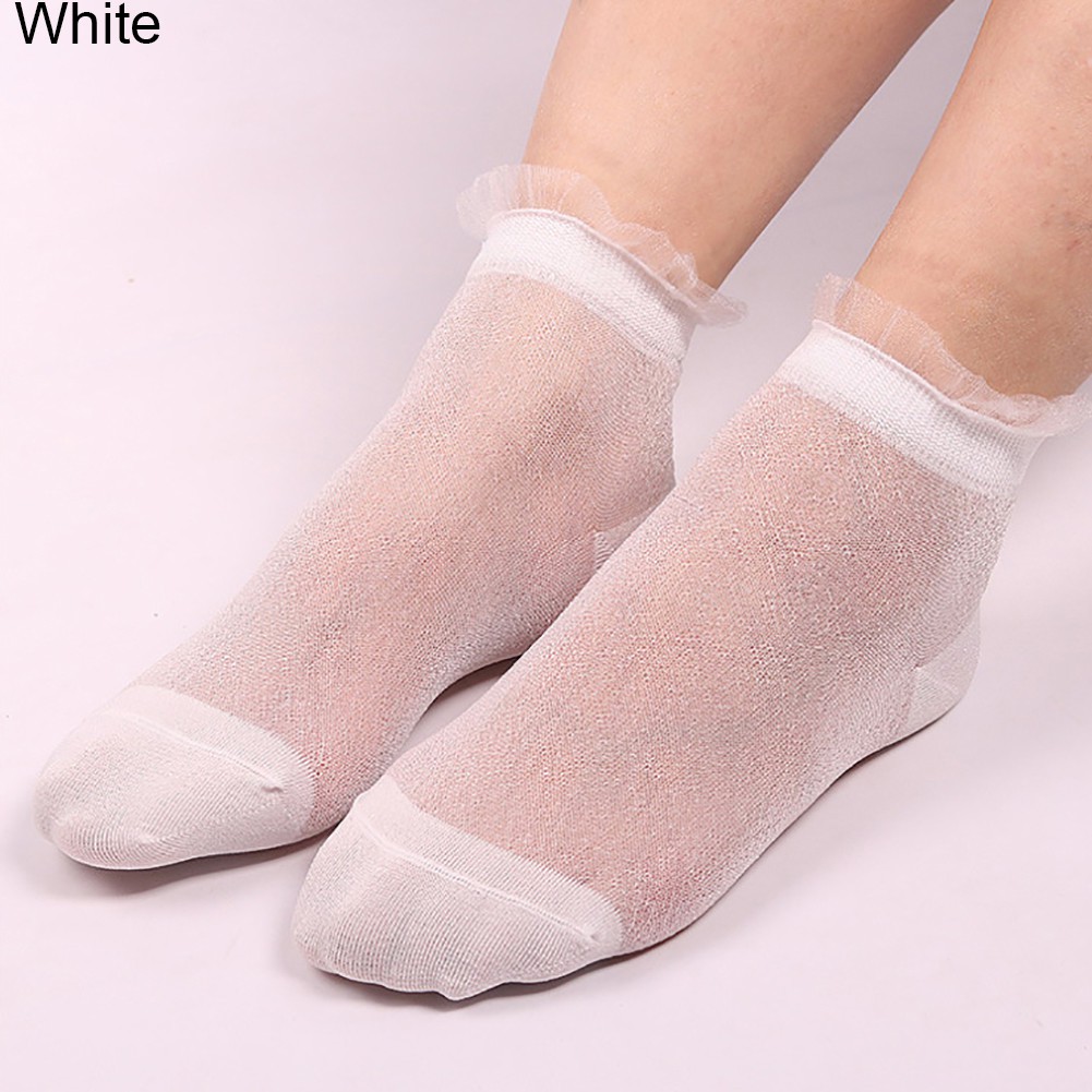 ♥Yên Xe Đạp Địa Hình♥Vớ Lụa Xuyên Thấu Phối Ren Trong Suốt Thời Trang Mùa Hè Cho Nữ