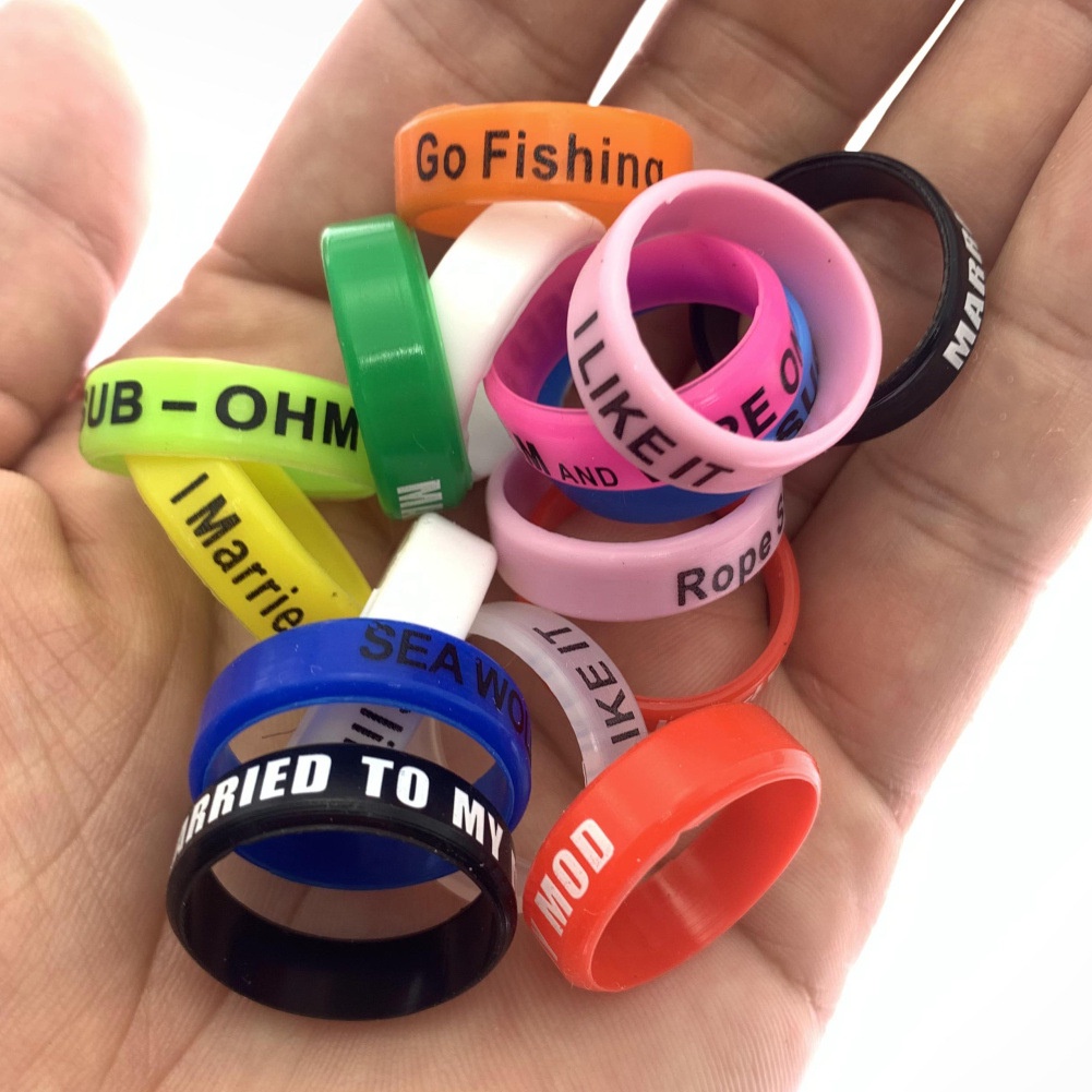 Vòng Silicon vòng cao su chống trượt cán cần câu , thiết kế đa dạng màu sắc , vòng 22mm trang trí cần câu
