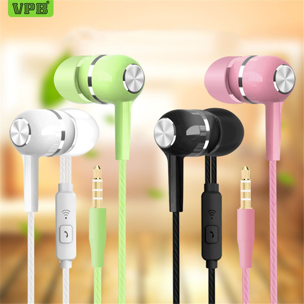 Tai nghe điện thoại thông minh vpb âm thanh nổi bền bỉ bằng kim loại nhiều màu tuỳ chọn