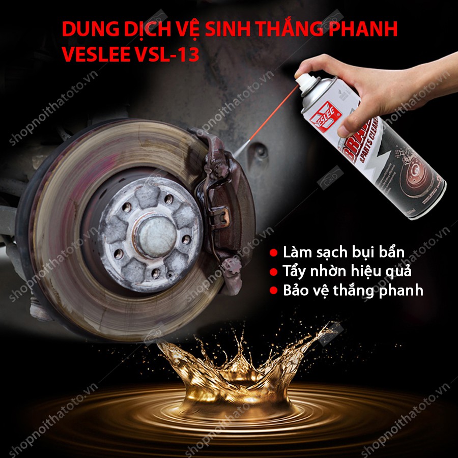 [Mã BMBAU50 giảm 10% đơn 99k] Dung Dịch Vệ Sinh Thắng Phanh CIND Veslee VSL13 450ml Nhập Khẩu Chính Hãng