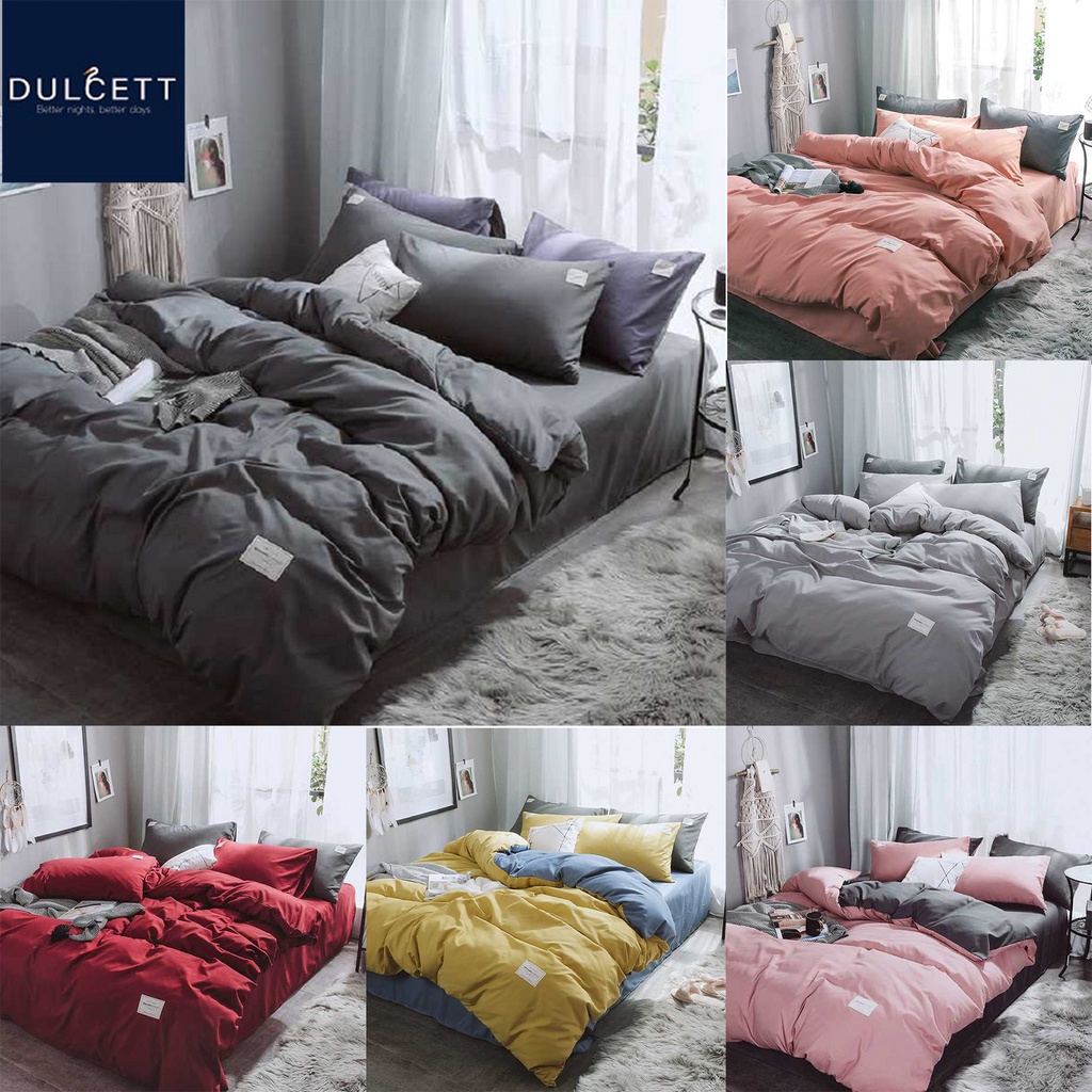 Set 4 Món Vỏ Chăn Ga Gối Cotton Tici Nhập Khẩu Mềm Mịn