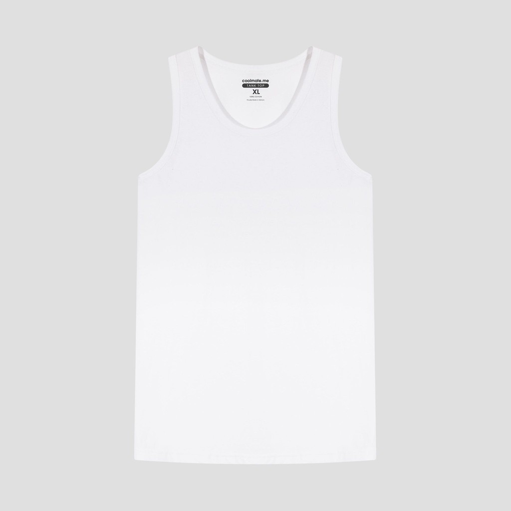 Áo ba lỗ trắng 100% Cotton co giãn cực thoải máiHappylive