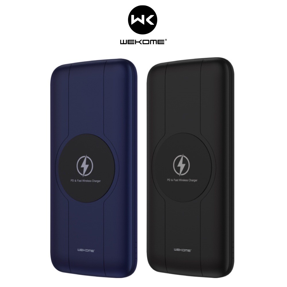 Pin sạc dự phòng không dây 10000mAh Wekome WP133 tích hợp sạc nhanh đầu ra kép