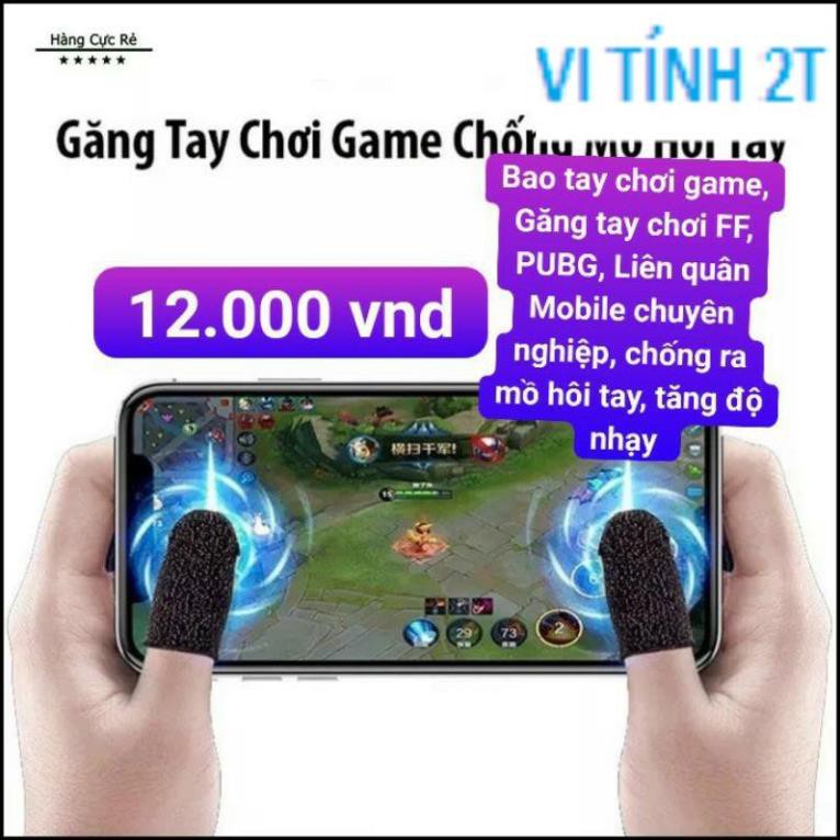 bộ 2 cái Bao tay chơi game, Găng tay chơi FF, PUBG, Liên quân Mobile chuyên nghiệp, chống ra mồ hôi tay, tăng độ nhạy