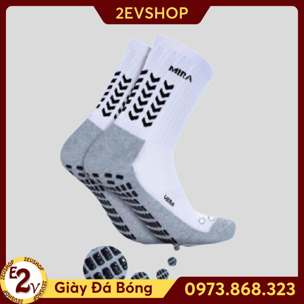 Tất chống trơn Mira Colorful phụ kiện đá bóng nam chất, vớ cao su thể thao cao cấp - 2EVSHOP