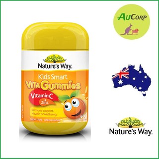 Kẹo dẻo bổ sung vitamin C và kẽm Nature's Way Kids Smart VitaGummies - ÚC - 60 viên