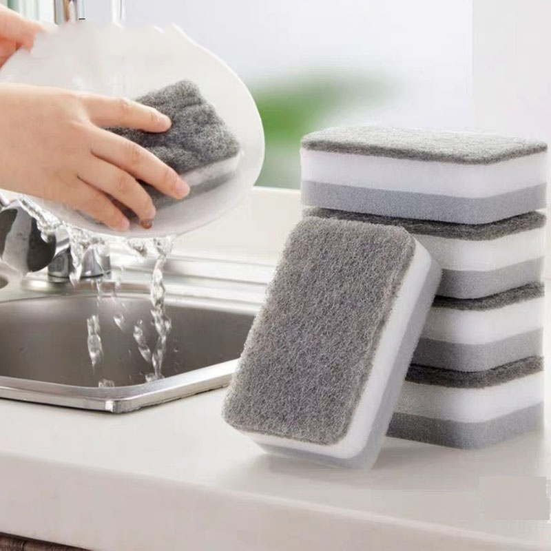 Bộ 5 Miếng Bọt Biển Rửa Chén Hai Mặt Tiện Dụng Chất Lượng Cao