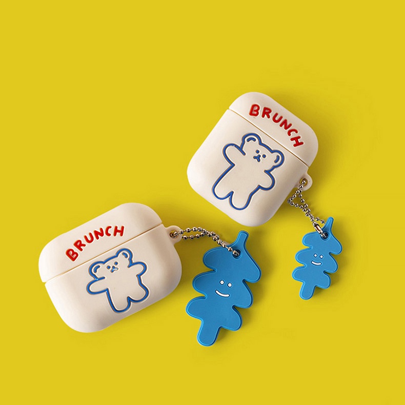 【Có dây buộc】 Phim hoạt hình dễ thương Silicone mềm không dây Bluetooth TWS Bao tai nghe cho AirPods 1 2 3 Pro inPods i12s i12 Pro Full Cover Thời trang Bao tai nghe đáng yêu