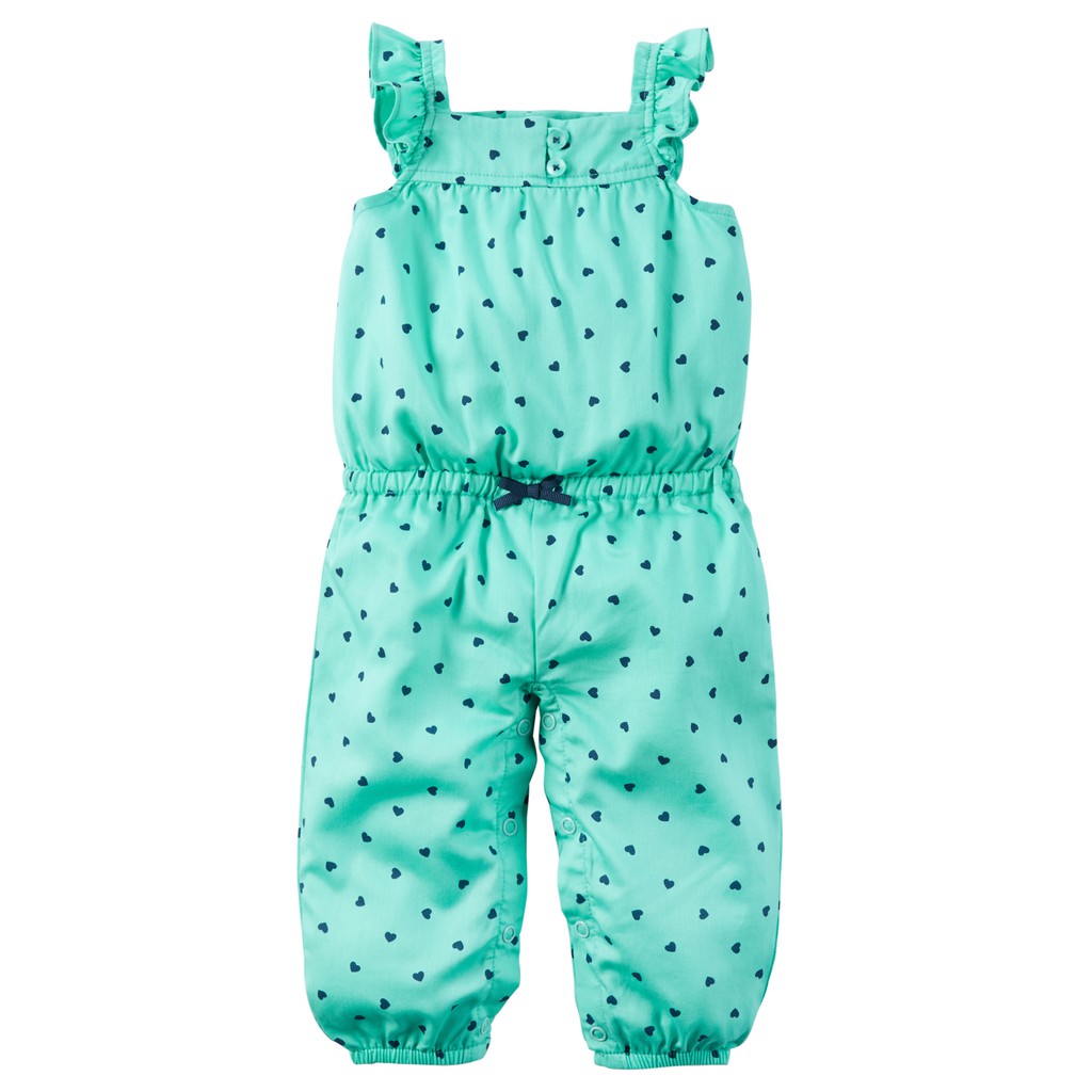 Jumpsuit xanh ngọc bi (3M-24M) Chính Hãng Carter's Mỹ