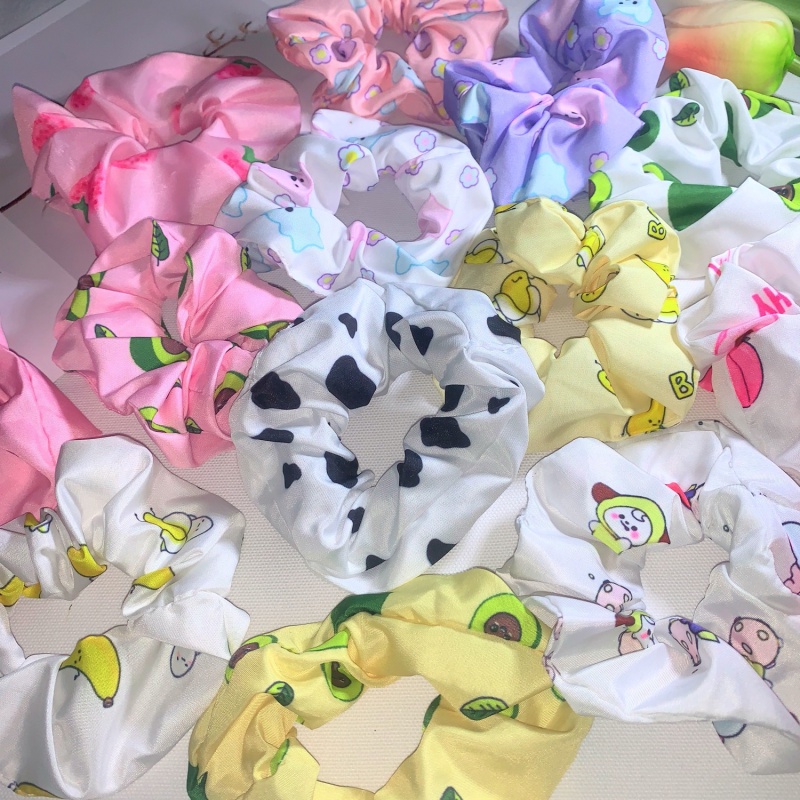 Buộc Tóc Scrunchies  Cột Tóc Hoạt Hình, Trái Cây N14