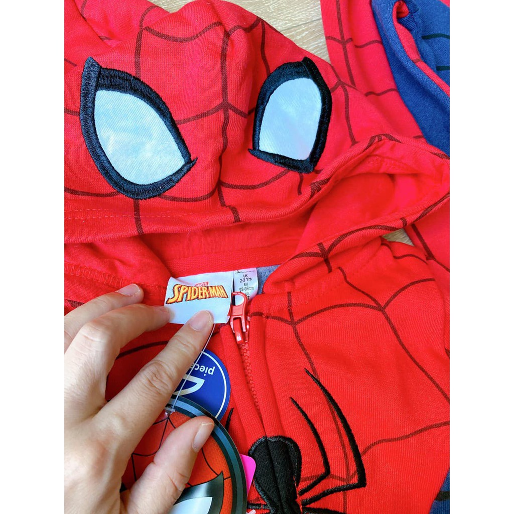 [Siêu phẩm] Aó khoác nỉ Spiderman đỏ ❤️ FREESHIP ❤️ [Siêu phẩm] Aó khoác nỉ Spiderman đỏ cho bé