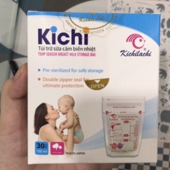Hộp 30 túi trữ sữa 100ml Kichilachi chính hãng