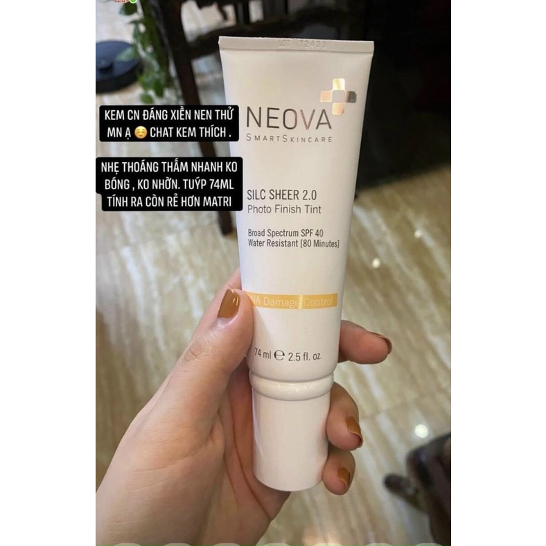 Kem nền BB chống nắng vật lý SPF40_NEOVA SILC SHEER 2.0 SPF40- chống nắng, trang điểm, nâng tone da