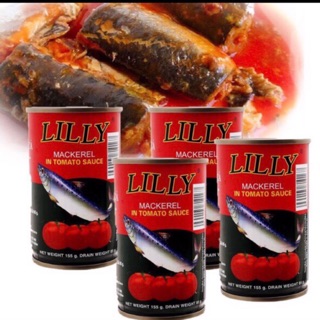 Lố 10 hộp Cá Nục Sốt Cà Lilly 155g Thái lan