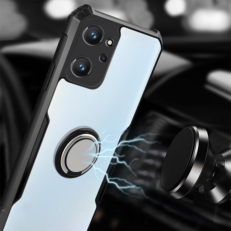 Ốp Điện Thoại PC+TPU Có Túi Khí Chống Rơi/Sốc Có Vòng Đỡ Cho Realme 9i 8i 8 Pro C17 7 5 5i 5S 6i A95 A5