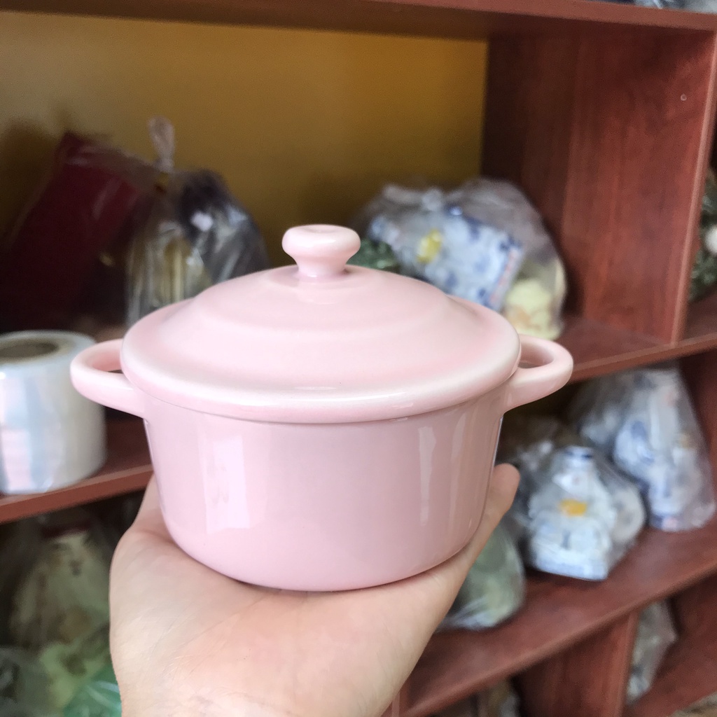 Bộ Đĩa Sứ Decor Màu Hồng Chén Dĩa Dễ Thương Cute Cao Cấp V58