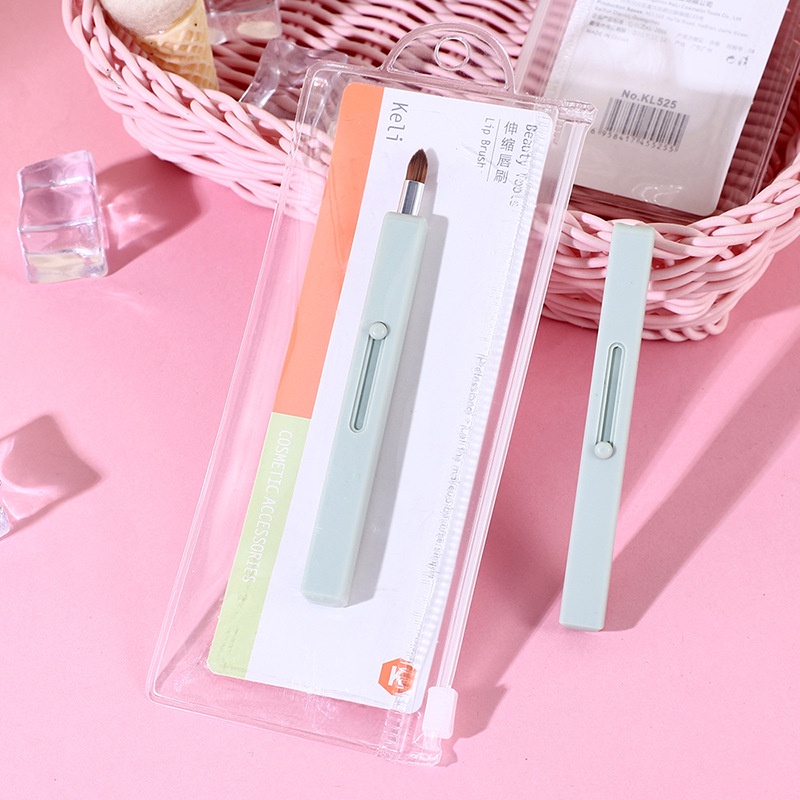 [Hàng mới về] Cọ trang điểm chuyên nghiệp mini có thể thu vào có nắp đậy