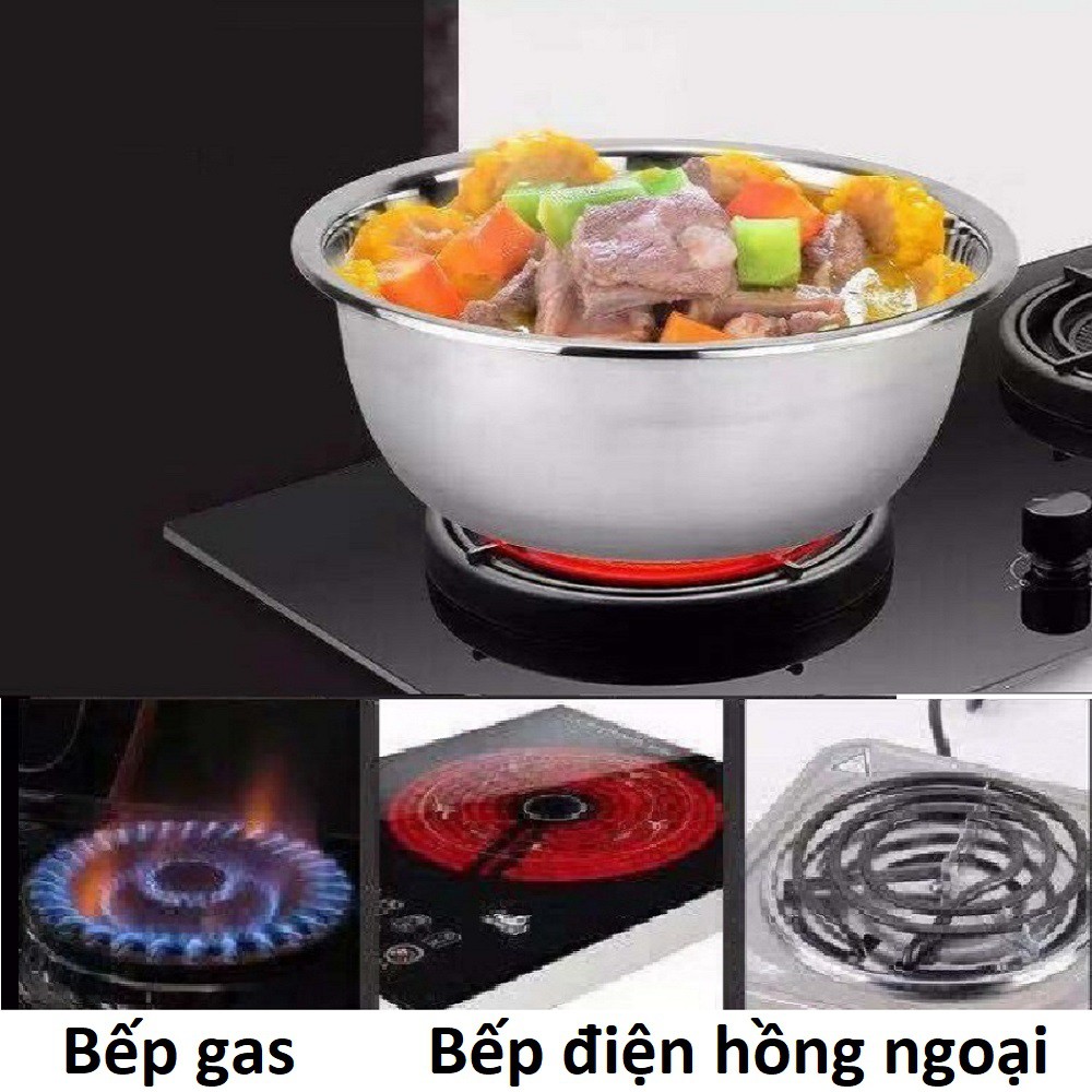 Bộ 5 thố bát tròn Inox đồ dùng phòng bếp đa năng mã- Kami 20019