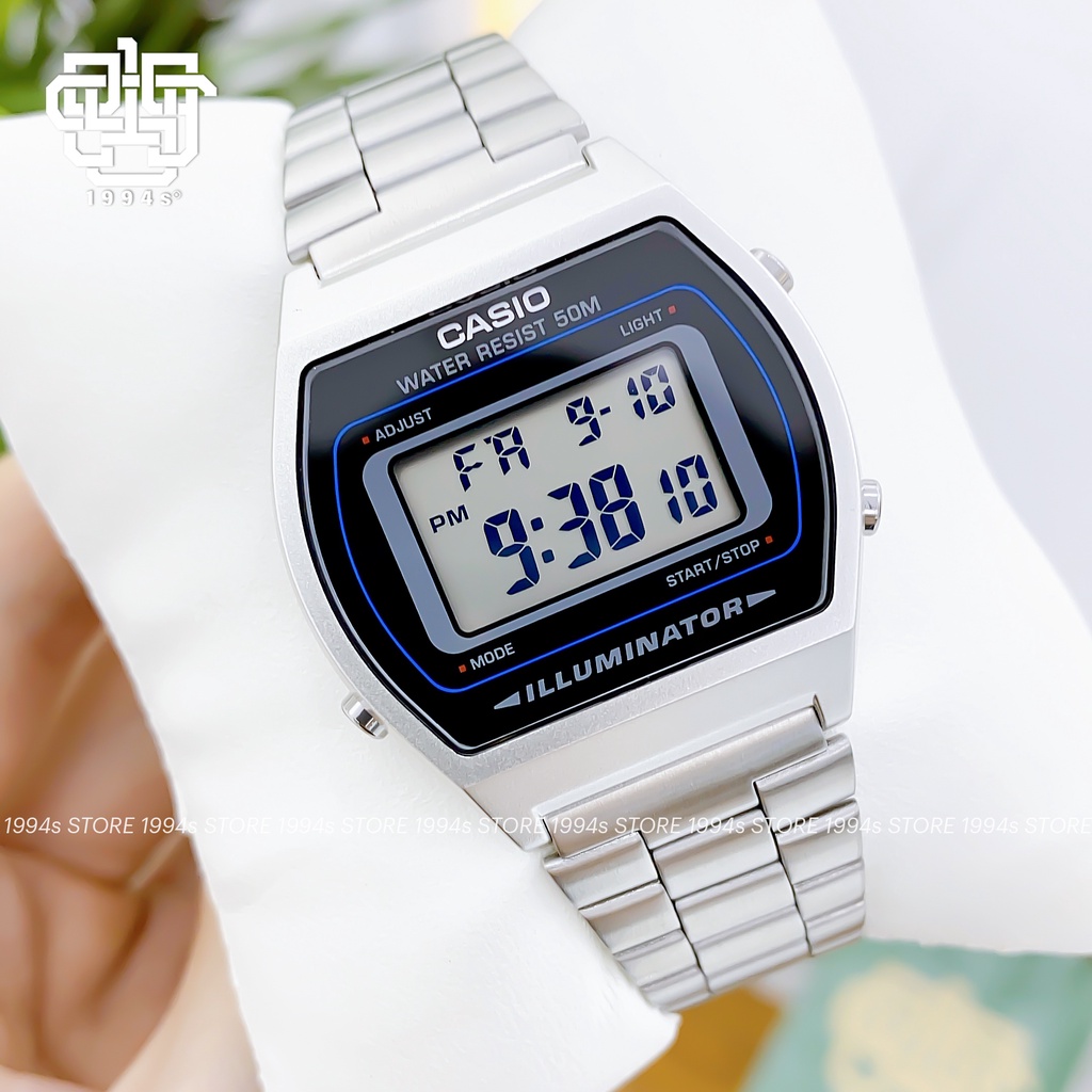 Đồng hồ unisex Casio B640WD-1A dây thép không gỉ, chống nước 50m, đèn led, hàng chính hãng