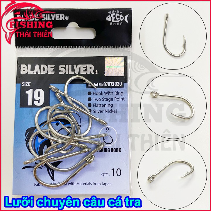 Lưỡi câu cá Tra Blaze Silver 19