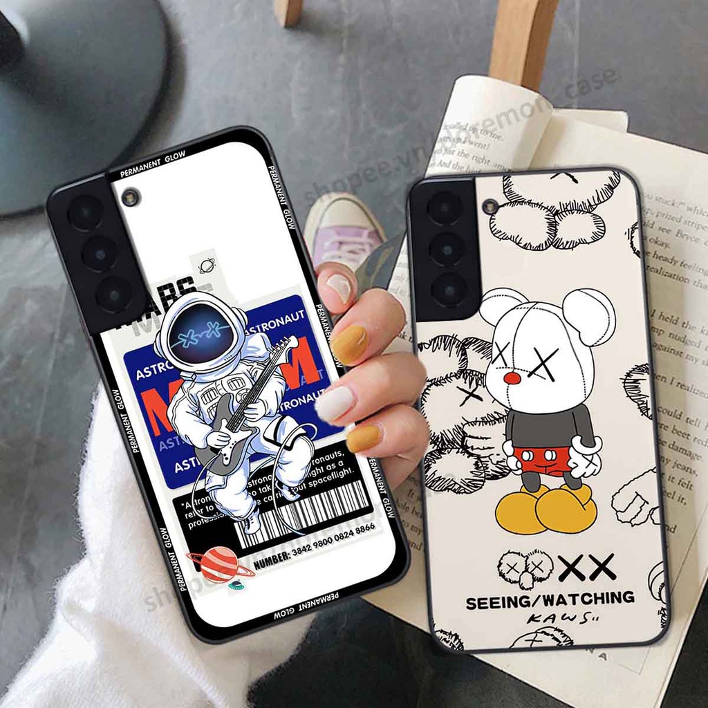 Ốp Samsung S21 / S21 FE / S21 Plus / S21+ be@r brick mars thời trang, ốp lưng điện thoại viền dẻo siêu chất