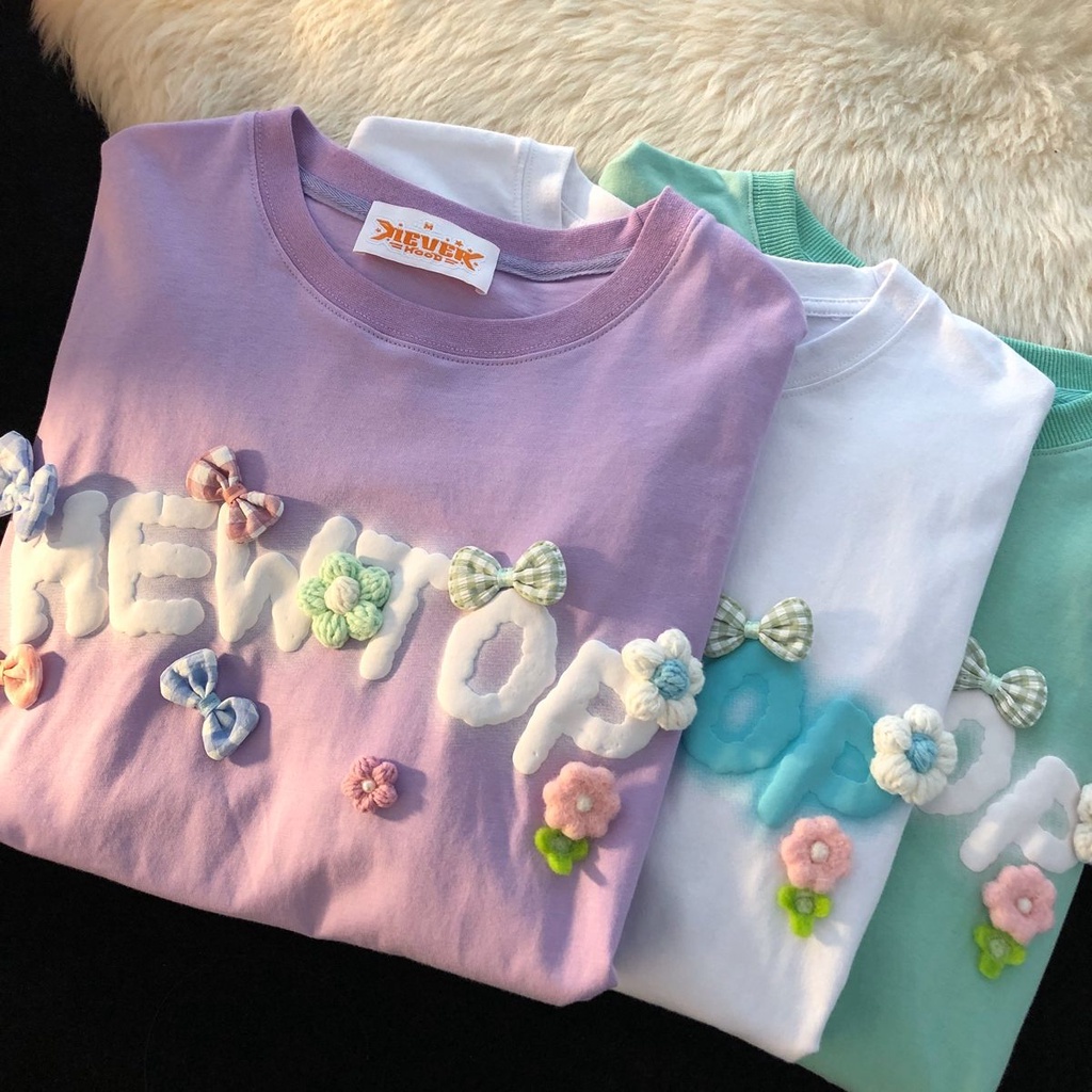 Áo Thun Tay Ngắn Dáng Rộng Vải Cotton Nguyên Chất In Họa Tiết Thời Trang Cho Nam Và Nữ