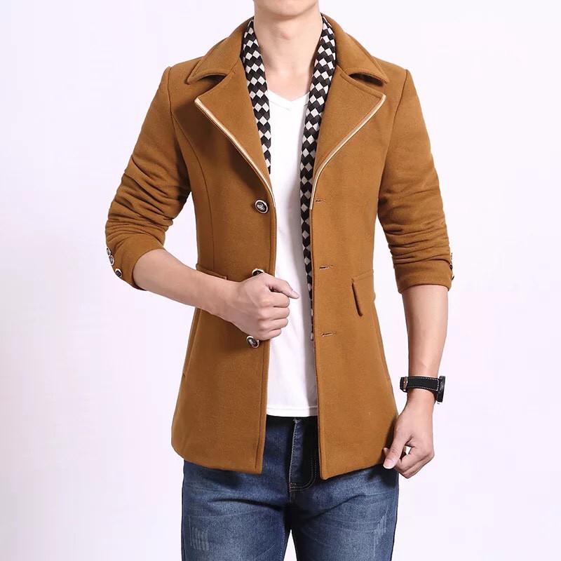 Áo khoác dạ nam thời trang