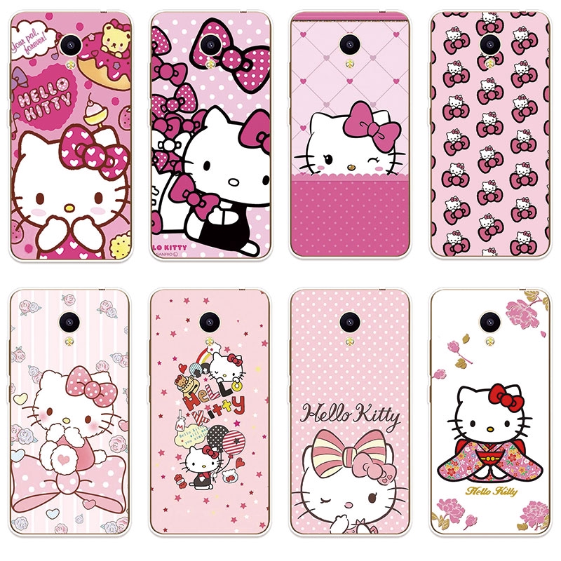 Ốp lưng TPU mềm Meizu M5C M5S M6S M6T U10 U20 Hello Kitty hoa văn