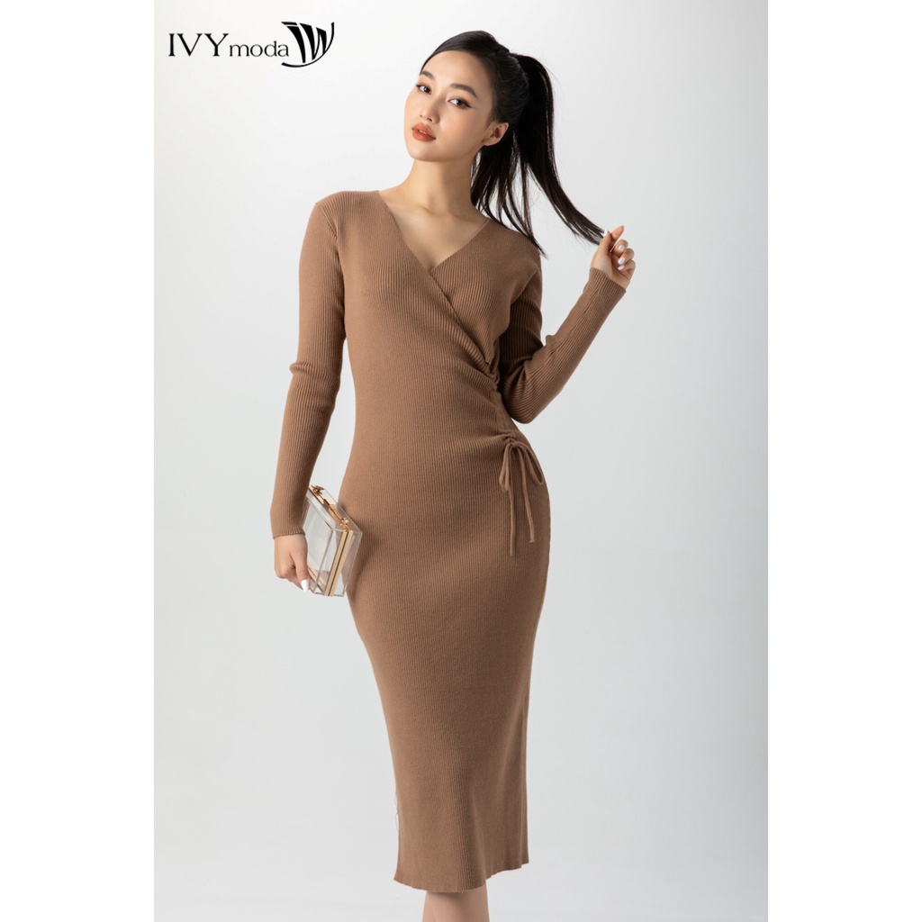 Đầm len ôm dáng dài IVY moda MS 42B8842