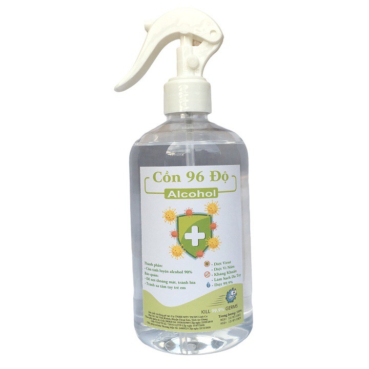 [Hỏa tốc - Q.8] {500ml} Cồn y tế 96 độ chuẩn dùng sát khuẩn, rửa tay