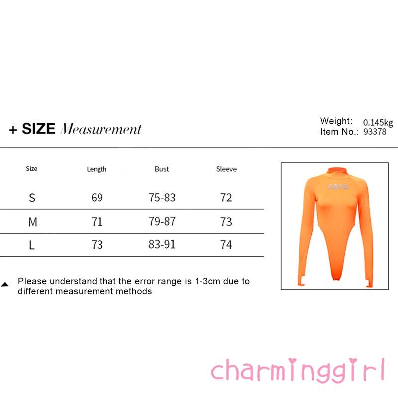 Bộ áo liền quần cổ cao tay dài in chữ màu phản quang thời trang cho nữ
 | BigBuy360 - bigbuy360.vn
