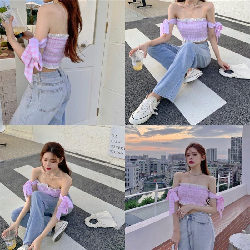 Áo Ống Ca Rô Ôm Dáng Xinh Xắn Theo Phong Cách Mùa Xuân 2021 | BigBuy360 - bigbuy360.vn