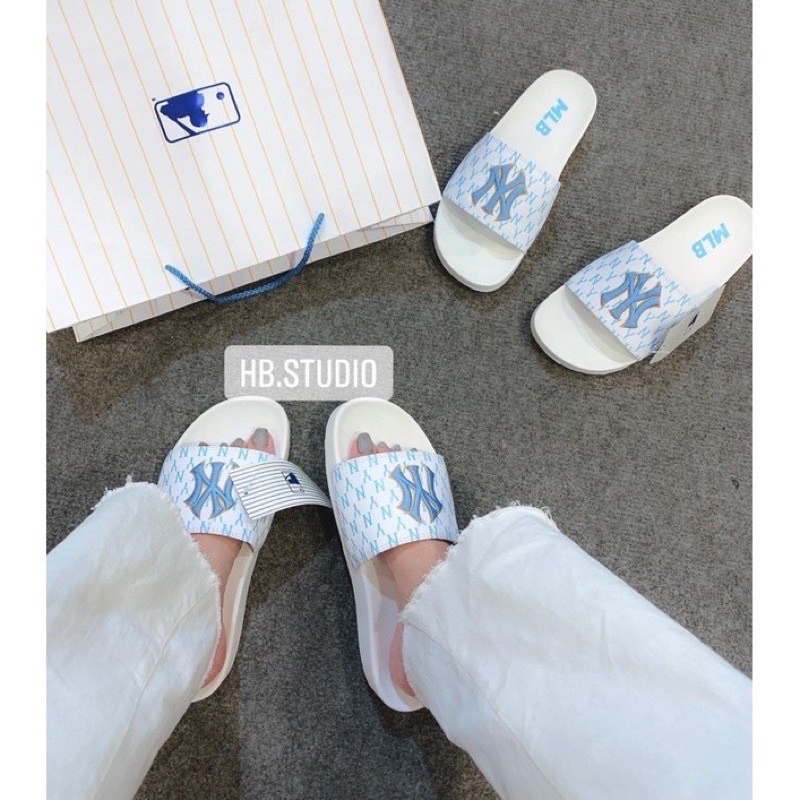 Dép Quai Ngang MLB NY Unisex Thời Trang Nam Nữ Hot Nhất Siêu Êm - Siêu Đẹp