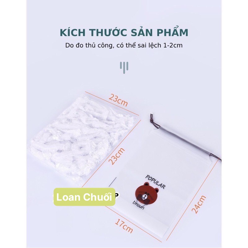 SET 100 TÚI MÀNG BỌC THỰC PHẨM CO GIÃN, SIÊU DAI, TÁI SỬ DỤNG.