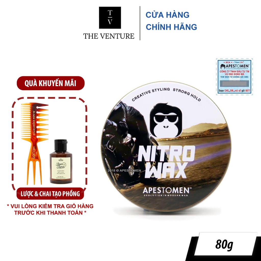 Sáp Vuốt Tóc Nam Apestomen Nitro Wax Chính Hãng - 80 Gram
