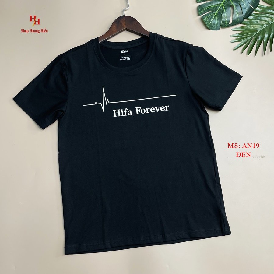 Áo Thun Nam Dáng Cơ Bản 100% Cotton Cao Cấp In Hình Hifa Hoàng Hiền MS: AN19